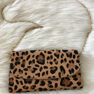 Nordstrom brand Leather Shoulder/Crossbody clutch